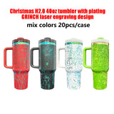 Rts usa_40oz H2.0 green underneath Christmas red tumblers for laser engraving _nina