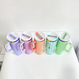 Rts usa_40oz H2.0 macaron powder coated rainbow plated quencher tumbler mugs cups_nina