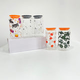 Rts usa_16oz Halloween design 3D touch UV printing beer glass cans_nina