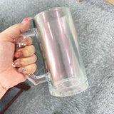 16oz colorful iridescent glitter rainbow frosted beer glass mugs_nina