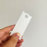 white blank sublimation acrylic 40oz quencher tumbler lid topper name plate tag _nina