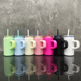 Rts usa_16oz rainbow plated stainless steel metal mugs with handle for kids_nina