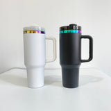 Rts usa_30oz 40oz black white holographic rainbow plated H2.0 quencher tumblers_nina