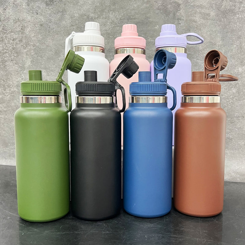 Rts usa_32oz Non Spill Wide Mouth Insulated water bottle with portable drinking spout lid_nina