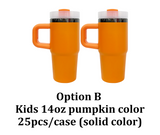 Rts usa_Halloween Parents child style 14oz 40oz mirror black plated tumblers with removable handle for laser_nina