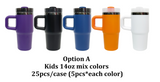 Rts usa_Halloween Parents child style 14oz 40oz mirror black plated tumblers with removable handle for laser_nina