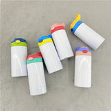 12oz 20oz white blank sublimation kids water bottles with flip top lids_nina