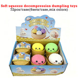Rts usa_Colorful soft squeeze decompression Dumpling Stress Balls toys with Steamer Box_nina