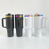 Rts usa_30oz 40oz black white holographic rainbow plated H2.0 quencher tumblers_nina