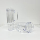 Rts usa_Pre-drilled 40oz clear snowglobe plastic mug with Lid, Straw, Stopper for Glitter and UV DTF wraps_nina