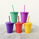 16oz 24oz colorful plastic cups with lids and straws_nina