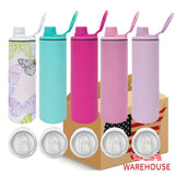 Rts usa_Outdoors blank sublimation macaron 20oz straight sports water bottles with 2 lids_nina