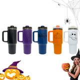 Rts usa_Halloween Parents child style 14oz 40oz mirror black plated tumblers with removable handle for laser_nina