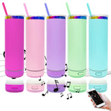 20oz matt colored macaron rainbow underneath straight speaker tumblers_nina