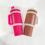 40oz Rugby print American football full covered bling rhinestone diamond tumblers_nina