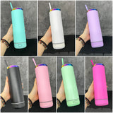 20oz matt colored macaron rainbow underneath straight speaker tumblers_nina