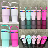 20oz rainbow plated kids flip top straw tumbler mugs for laser engraving_nina