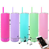 20oz matt colored macaron blank sublimation skinny straight speaker music tumblers_nina