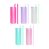 Rts usa_20oz holographic macaron shimmer glitter straight blank sublimation tumblers_nina