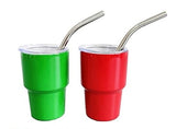 2oz blank sublimation stainless steel colored shot glass tumblers with lid and straw_nina