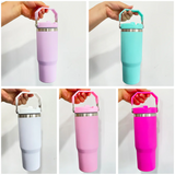 Rts usa_30oz matte macaron blank sublimation double wall stainless steel vacuum insulated leak proof flip straw tumbler water bottles with handle_nina