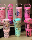 Rts usa_30oz matte macaron blank sublimation double wall stainless steel vacuum insulated leak proof flip straw tumbler water bottles with handle_nina