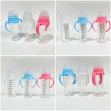 Rts usa_12oz clear blank sublimation feeding milk glass sippy bottles for baby_nina