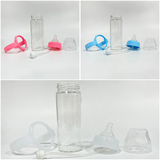 Rts usa_12oz clear blank sublimation feeding milk glass sippy bottles for baby_nina