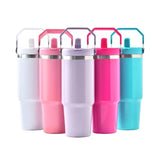 Rts usa_30oz matte macaron blank sublimation double wall stainless steel vacuum insulated leak proof flip straw tumbler water bottles with handle_nina