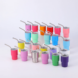 2oz blank sublimation stainless steel colored shot glass tumblers with lid and straw_nina