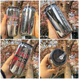 16oz middle night mirror metal color look black plated beer soda glass can for UV DTF wraps and vinyl_nina