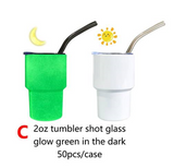 2oz blank sublimation stainless steel colored shot glass tumblers with lid and straw_nina