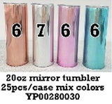 20oz blank sublimation magic mirror metallic electroplate holographic skinny tumblers_nina