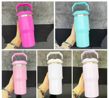 Rts usa_20oz blank sublimation macarone colors Kids flip top straw tumbler water bottle_nina