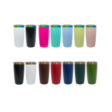 Mini size 10oz copper & rainbow plated coffee mugs tumblers with magnetic lids_nina