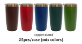 Mini size 10oz copper & rainbow plated coffee mugs tumblers with magnetic lids_nina