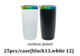 Mini size 10oz copper & rainbow plated coffee mugs tumblers with magnetic lids_nina