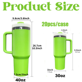 Rts usa_powder coated 30oz 40oz mirror black plated grinch green H2.0 quencher tumbler for laser engraving_nina