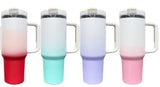 Rts usa_gradient white ombre colored powder coated black plated 40oz H2.0 tumblers_nina