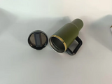 Rts usa_40oz gold underneath army green tumbler with black lid and handle_nina