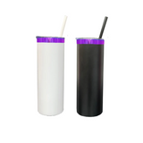 Rts usa_Mirror Purple Plated 20oz Powder Coated Stainless Steel Straight Tumblers for Laser Engraving_nina