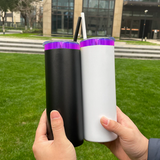 Rts usa_Mirror Purple Plated 20oz Powder Coated Stainless Steel Straight Tumblers for Laser Engraving_nina