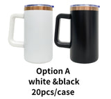 Rts usa_20oz copper plated coffee mugs tumblers with removable handle_nina