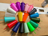 16oz 24oz colorful plastic cups with lids and straws_nina