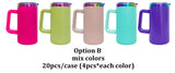 Rts usa_20oz rainbow plated coffee mugs tumblers with removable handle_nina