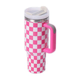 Double wall stainless steel 40oz H1.0 H2.0 checkered tumblers_nina