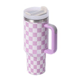 Double wall stainless steel 40oz H1.0 H2.0 checkered tumblers_nina