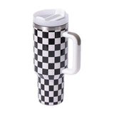 Double wall stainless steel 40oz H1.0 H2.0 checkered tumblers_nina