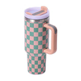 Double wall stainless steel 40oz H1.0 H2.0 checkered tumblers_nina