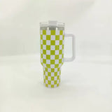 Double wall stainless steel 40oz H1.0 H2.0 checkered tumblers_nina
